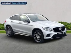 Silver Used 2017 Mercedes GLC250 AMG line Coupe | £18,999 (Fair price)