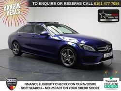Blue Used 2018 Mercedes C250 AMG Line Premium Plus Sedan | £20,290 (Fair price)