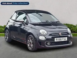 Black Used 2018 Fiat 500 S Hatchback | £7,800 (A bit pricey)