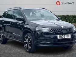 Exclusive paint crystal black Used 2021 Skoda Karoq SportLine SUV | £20,561 (Fair price)