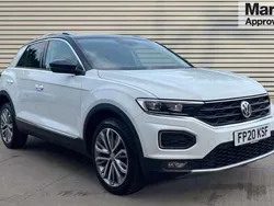 Pure white black Used 2020 VW T-Roc SEL SUV | £18,426 (Fair price)