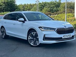 Pure white Used 2024 Skoda Superb SE L Estate | £30,995 (Expensive)