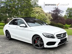 White Used 2014 Mercedes C220 AMG line Sedan | £13,890 (Expensive)