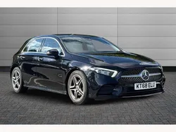 Cosmos black Used 2018 Mercedes A200 AMG Line Premium Hatchback | £14,450 (Fair price)