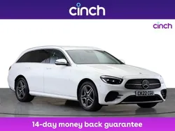 White Used 2022 Mercedes E300 AMG line Estate | £27,349