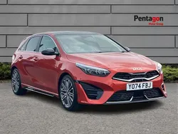 Premium paint orange fusion Used 2025 Kia Ceed GT GT-Line S Hatchback | £24,798 (Expensive)