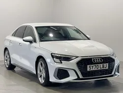 White Used 2020 Audi A3 S-Line Sedan | £17,999 (Fair price)