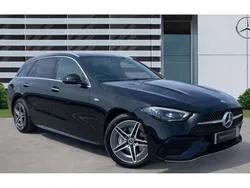 Black Used 2025 Mercedes C300e AMG Line Premium Estate | £43,913 (Fair price)