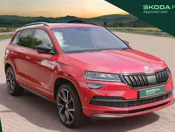 Red Used 2021 Skoda Karoq SportLine SUV | £22,495 (Good price)
