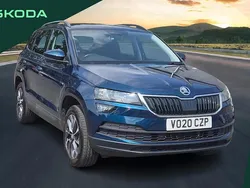 Petrol blue metallic Used 2020 Skoda Karoq SE Drive SUV | £15,895 (Fair price)