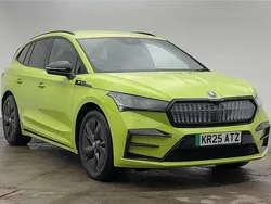 Hyper green New 2025 Skoda Enyaq iV vRS SUV | £37,995 (Fair price)
