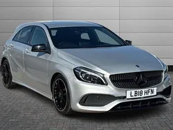 Polar silver Used 2018 Mercedes A200 AMG Line Premium Hatchback | £12,490 (Good price)