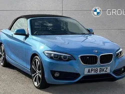 Seaside blue metallic Used 2018 BMW 220 Sport Line Cabriolet | £13,495 (Fair price)