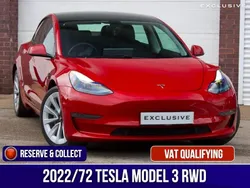 Red Used 2022 Tesla Model 3 RWD Sedan | £24,595 (Expensive)