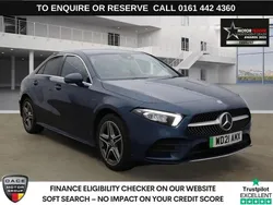 Blue Used 2021 Mercedes A250 AMG line Sedan | £14,890 (Fair price)