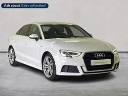 White Used 2017 Audi A3 S-Line Sedan | £17,067 (Fair price)