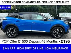 Blue Used 2021 Peugeot 2008 GT-line SUV | £13,750 (Fair price)