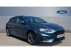 Blue Used 2019 Ford Focus ST-Line Hatchback | £10,781 (Fair price)