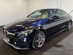 Blue Used 2018 Mercedes C300 AMG Line Premium Plus Coupe | £17,950 (Fair price)
