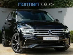Black Used 2021 VW Tiguan R-line SUV | £25,495 (A bit pricey)