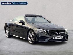 Black Used 2018 Mercedes E300 AMG line Cabriolet | £20,499 (Fair price)