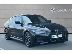Black sapphire metallic paint Used 2024 BMW i4 M Sport Sedan | £38,475 (Fair price)