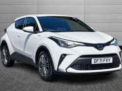 Pure white Used 2021 Toyota C-HR SUV | £20,995 (A bit pricey)