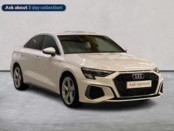 White Used 2022 Audi A3 S-Line Sedan | £22,571 (Fair price)
