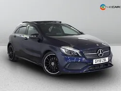 Blue Used 2018 Mercedes A200 AMG line Hatchback | £15,475 (Fair price)