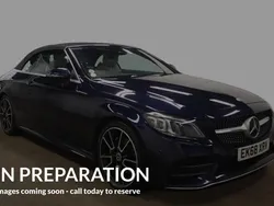 Blue Used 2018 Mercedes C200 AMG Line Premium Cabriolet | £18,420 (A bit pricey)