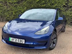 Blue Used 2021 Tesla Model 3 Standard Range Plus Sedan | £13,485 (Fair price)