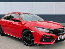 Red Used 2021 Honda Civic Sport Hatchback | £15,523 (Fair price)