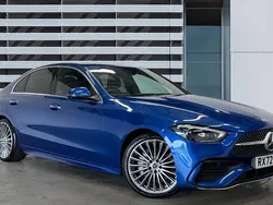 Blue Used 2022 Mercedes C220 AMG Line Premium Sedan | £32,507 (A bit pricey)