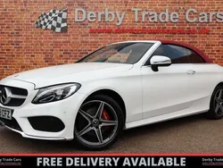 White Used 2019 Mercedes C220 AMG Line Premium Plus Cabriolet | £21,990 (Fair price)