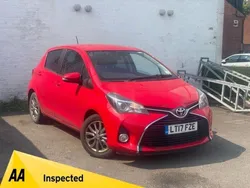 Red Used 2017 Toyota Yaris Hatchback | £8,395 (Fair price)
