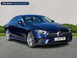 Blue Used 2019 Mercedes CLS400 AMG Line Premium Plus Coupe | £27,899 (Fair price)