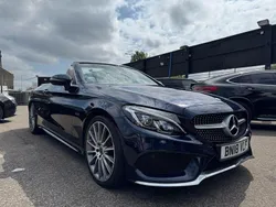 Blue Used 2018 Mercedes C250 AMG line Cabriolet | £15,899 (Fair price)