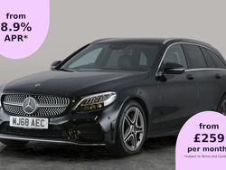 Black Used 2018 Mercedes C220 AMG line Estate | £15,813 (Fair price)