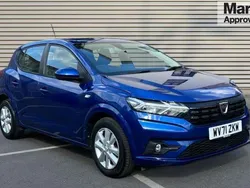 Blue Used 2021 Dacia Sandero Comfort Hatchback | £10,866 (Fair price)