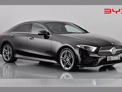 Ruby black Used 2018 Mercedes CLS350 AMG line Coupe | £25,320 (Fair price)