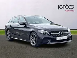 Black Used 2019 Mercedes C220 AMG line Estate | £17,500 (Fair price)