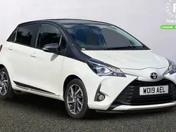 White/black Used 2019 Toyota Yaris Hatchback | £10,799 (Fair price)