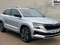 Brilliant silver metallic Used 2024 Skoda Karoq SportLine SUV | £25,290 (Fair price)