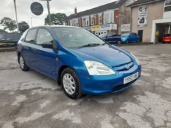 Blue Used 2002 Honda Civic Hatchback | £1,595 (Expensive)