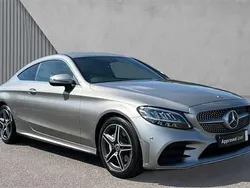 Mojave silver metallic Used 2021 Mercedes C220 AMG line Coupe | £24,113 (Fair price)