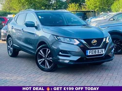 Grey Used 2018 Nissan Qashqai N-Connecta SUV | £9,180 (Good price)