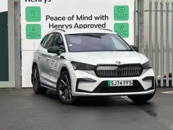 White Used 2024 Skoda Enyaq iV SportlinePlus SUV | £32,495 (Fair price)