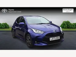 Blue Used 2023 Toyota Yaris Hybrid Design Hatchback | £17,104 (Fair price)