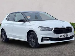 Moon white metallic black magic pearl effect Used 2022 Skoda Fabia Colour Edition Hatchback | £13,433 (Fair price)