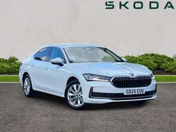 White New 2025 Skoda Superb SE Technology Hatchback | £30,995 (A bit pricey)